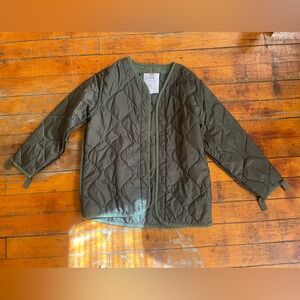 Supreme Men’s Olive Green Army Puffer Quilted Liner Jacket XL